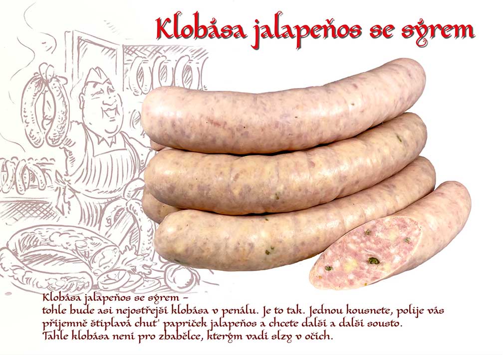 Klobása jalapenos se sýrem